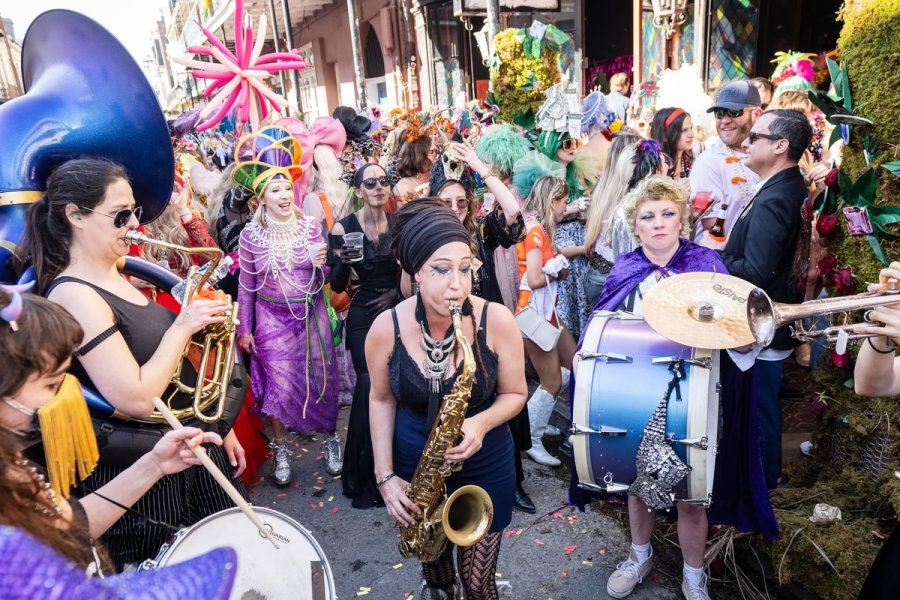 Il Mardi Gras nel quartiere francese di New Orleans